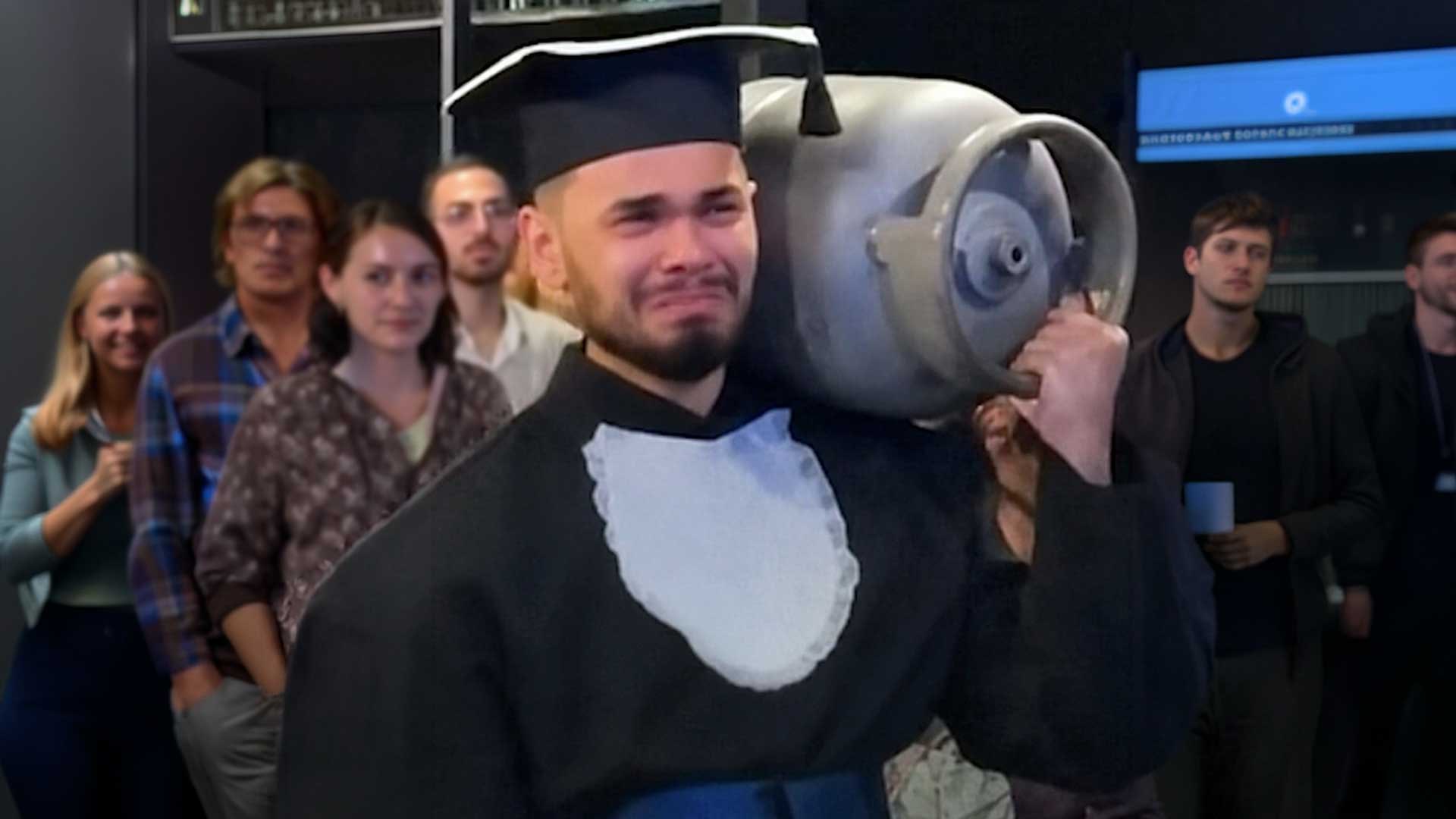 Subió con un Cilindro de Gas a Su Graduación e Hizo Llorar a Todos